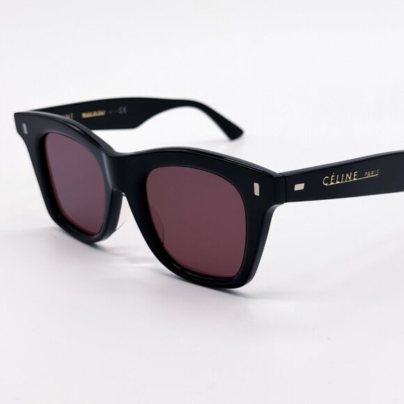 NEW CELINE CL40057F 01Y BLACK PURPLE WOMEN SUNGLASSES CELINE - Picture 6 of 10